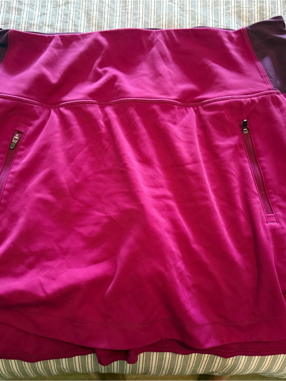 Athleta Fairway Golf Skort - Women's Magenta Active Skort with Zip Pockets